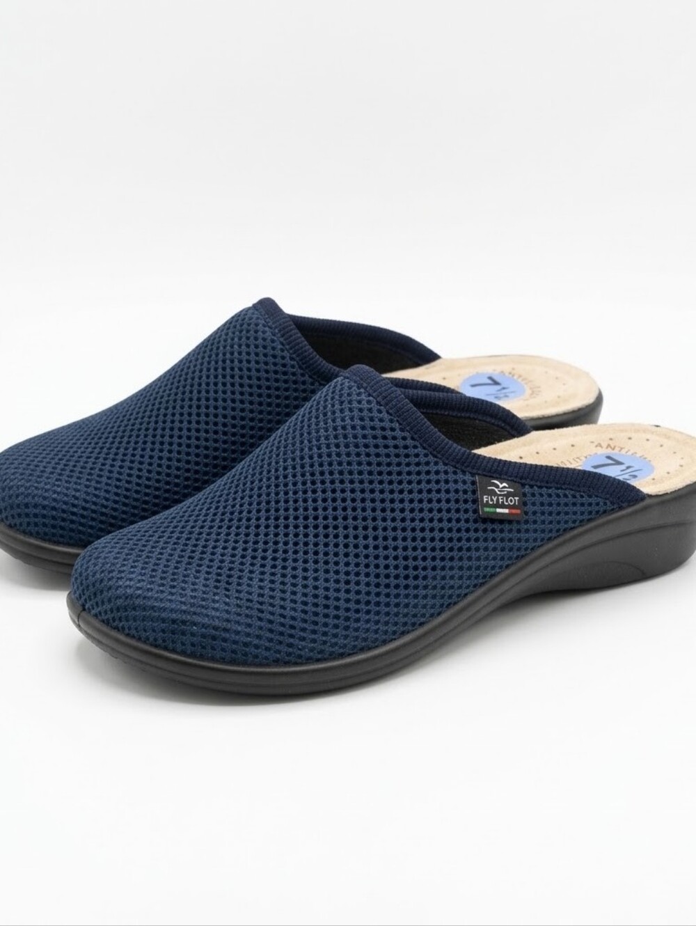 Fly Flot Blue Anatomic Anti Shock Mesh Slip On Clogs Shoes Womens 38 US 7.5